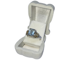 Anel com topázio azul e topázio imperial - Prata 925